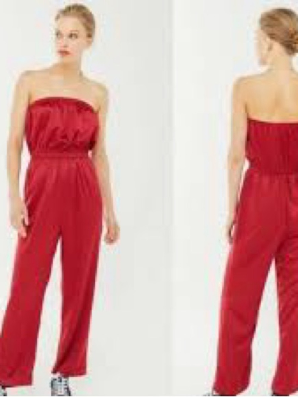 Urban Outfitters New w Tags Women's Nikki Strapless Straight Leg Jumpsuit Size M